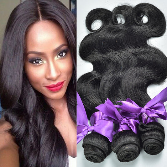 Real hair styling hair extension, body wave human hair weaves