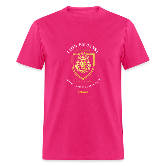 Unisex Classic T-Shirt - Lion Embassy - fuchsia